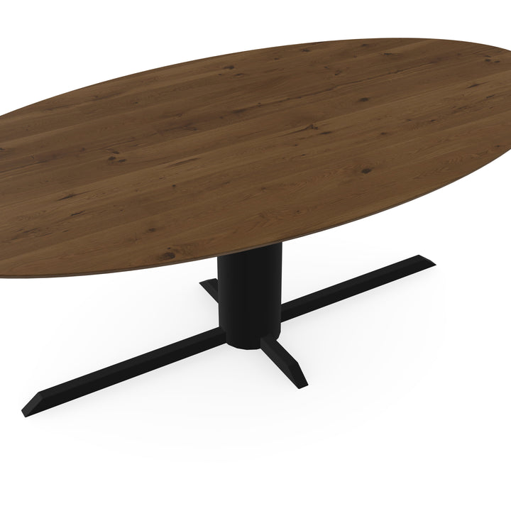 Eiken massief eettafel Toscane 2x - Ovaal - Ilona zwart - {{ product.type }} - Kas20