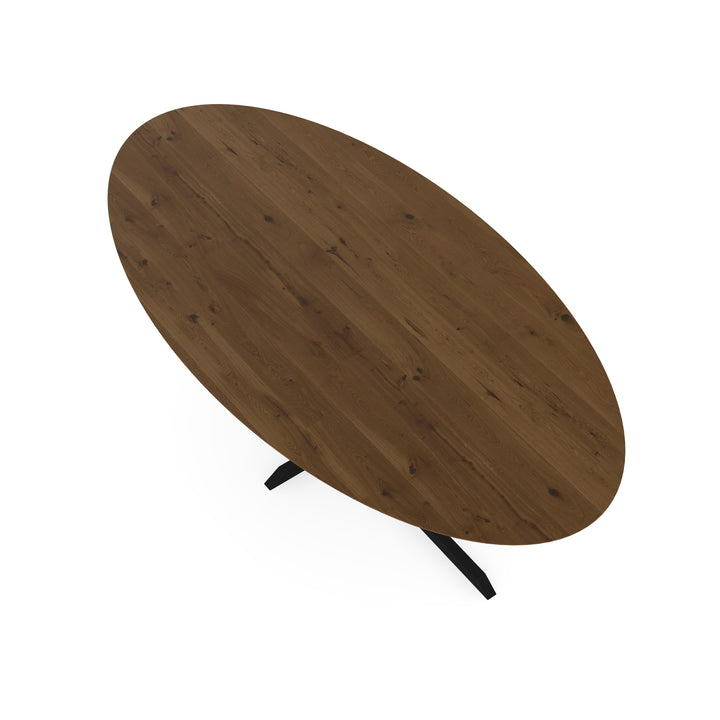 Eiken massief eettafel Toscane 2x - Ovaal - Ilona zwart - {{ product.type }} - Kas20
