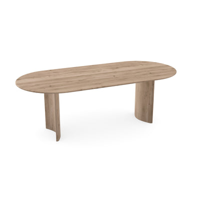 Eiken massief eettafel Naturel - Plat ovaal - Loulou naturel