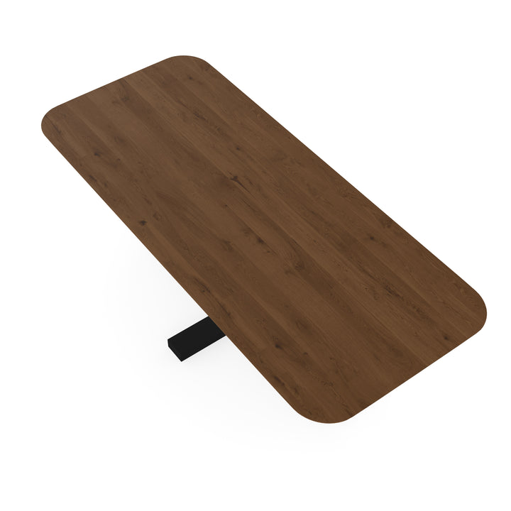 Eiken massief eettafel toscane 2x - Recht Radius - Halve Plus Zwart - {{ product.type }} - Kas20