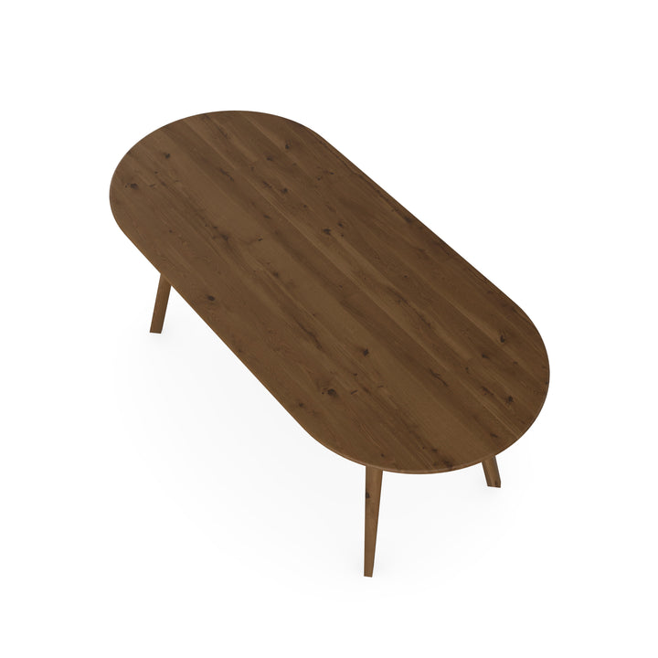 Eiken massief eettafel toscane 2x - Plat ovaal - I Schuin toscane 2x - {{ product.type }} - Kas20