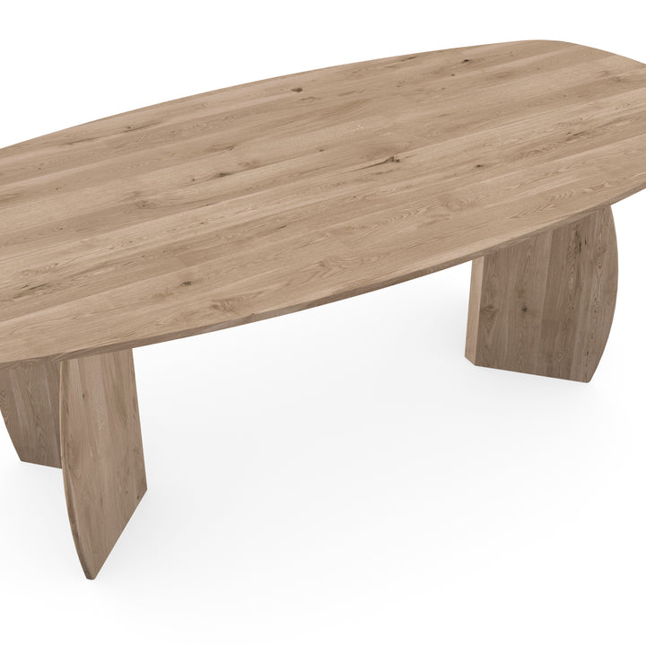 Eiken massief eettafel naturel - Deens ovaal - Maan naturel - {{ product.type }} - Kas20