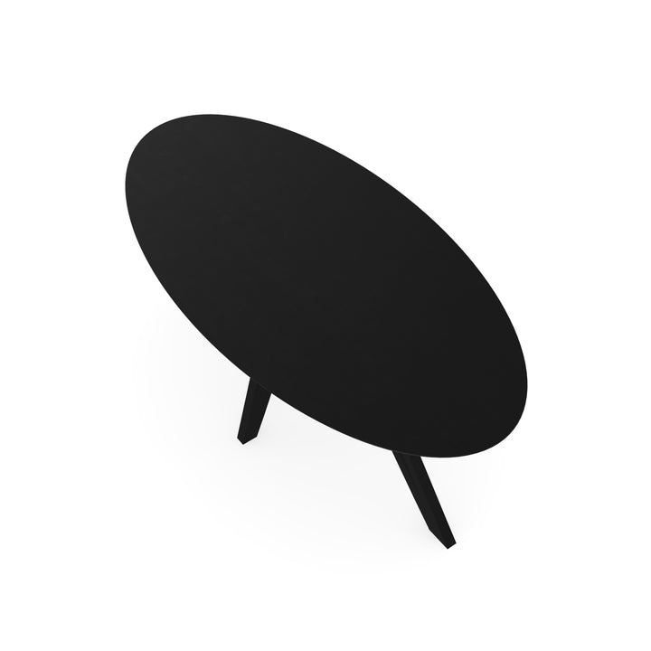 Eiken massief eettafel zwart - Ovaal - Spin zwart - {{ product.type }} - Kas20