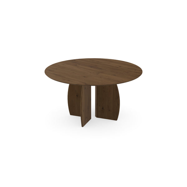 Eiken massief eettafel toscane 2x - Rond - Maan toscane 2x