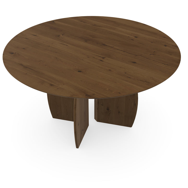 Eiken massief eettafel toscane 2x - Rond - Maan toscane 2x - {{ product.type }} - Kas20