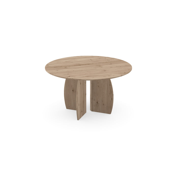 Eiken massief eettafel Naturel - Rond - Maan naturel - {{ product.type }} - Kas20