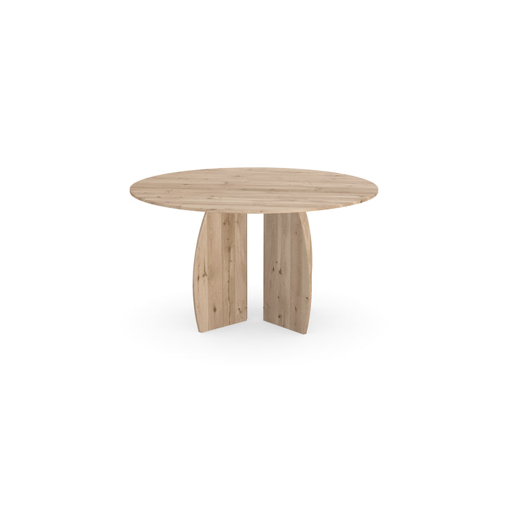 Eiken massief eettafel Naturel - Rond - Maan naturel - {{ product.type }} - Kas20