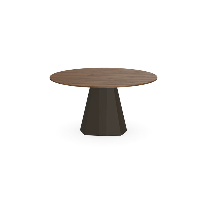 Eiken massief eettafel toscane 2x - Rond - Cone Donkerbruin - {{ product.type }} - Kas20