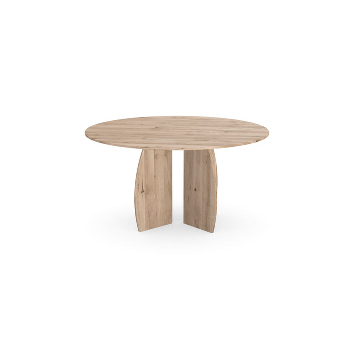 Eiken massief eettafel Naturel - Rond - Maan naturel - {{ product.type }} - Kas20
