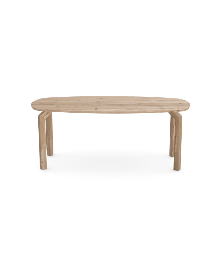 Eiken massief eettafel naturel - Deens ovaal - I haaks eiken - {{ product.type }} - Kas20