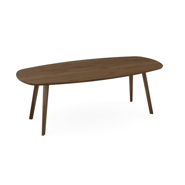 Eiken massief eettafel toscane 2x - Deens ovaal - I schuin toscane 2x