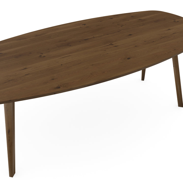 Eiken massief eettafel toscane 2x - Deens ovaal - I schuin toscane 2x - {{ product.type }} - Kas20