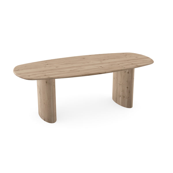 Eiken massief eettafel Naturel - Deens ovaal - Freya naturel