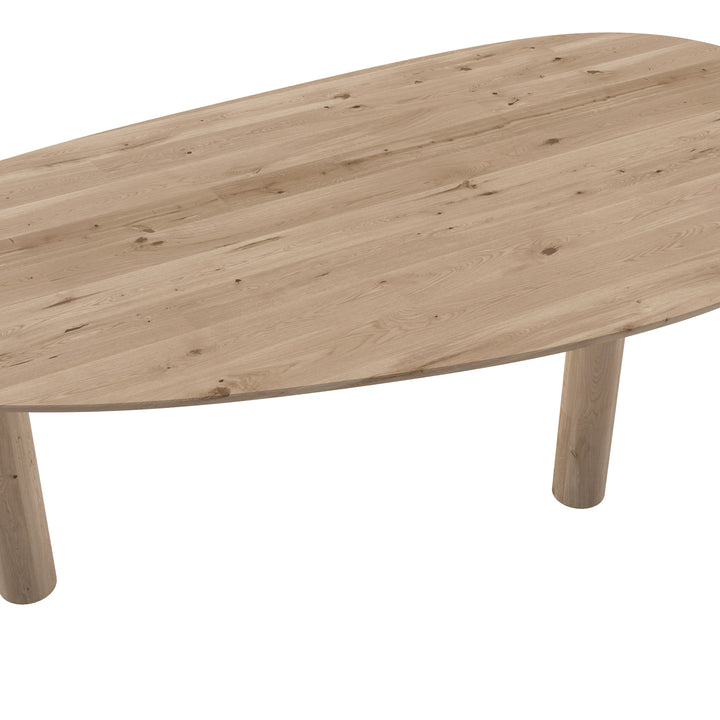 Eiken massief eettafel Naturel - Kiezel B - Columbus naturel - {{ product.type }} - Kas20