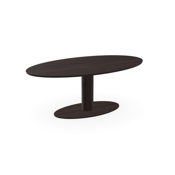 Eiken massief eettafel Walnut brown 2x - ovaal - Giro eiken walnut brown 2x