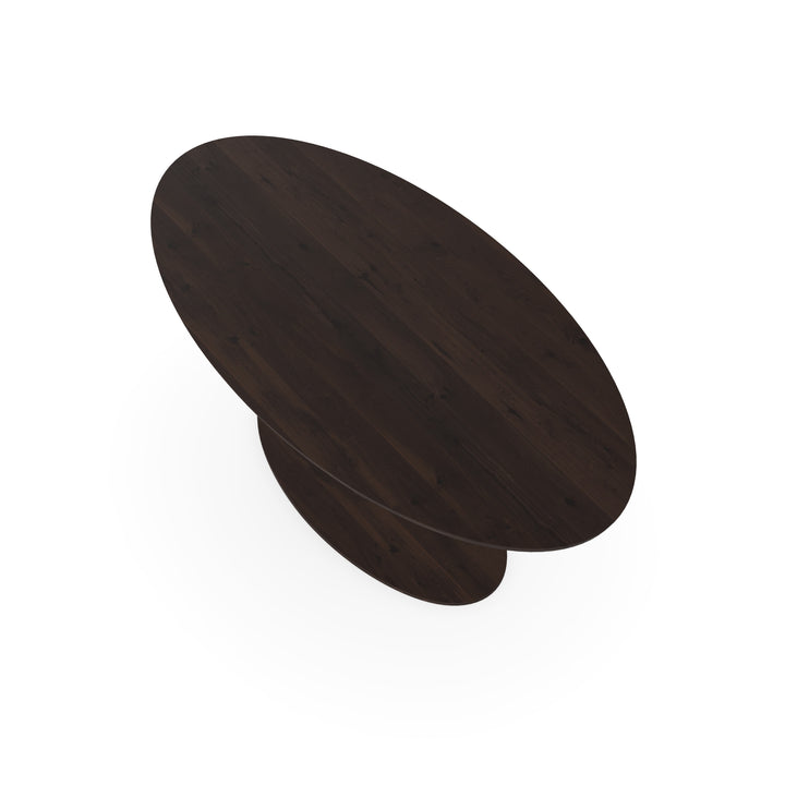 Eiken massief eettafel Walnut brown 2x - ovaal - Giro eiken walnut brown 2x - {{ product.type }} - Kas20