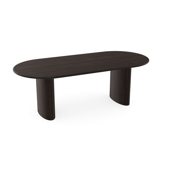 Eiken massief eettafel Walnut brown 2x - Plat ovaal - Freya walnut brown 2x - {{ product.type }} - Kas20