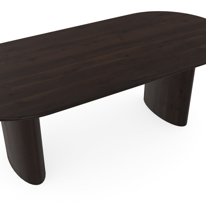 Eiken massief eettafel Walnut brown 2x - Plat ovaal - Freya walnut brown 2x - {{ product.type }} - Kas20