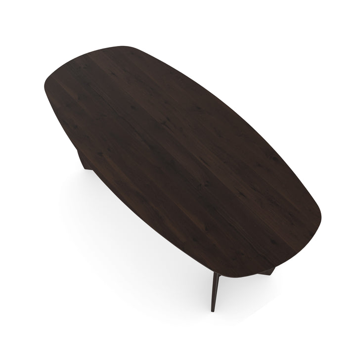 Eiken massief eettafel Walnut Brown 2x - Deens Ovaal - Maan walnut brown 2x - {{ product.type }} - Kas20