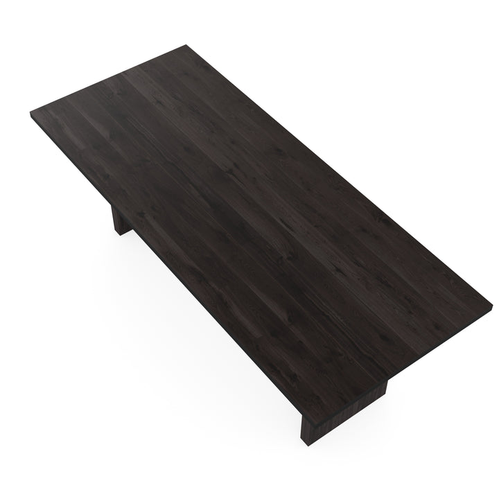 Eiken massief eettafel Black Smoke Intens - Recht - Blok black smoke intens - {{ product.type }} - Kas20