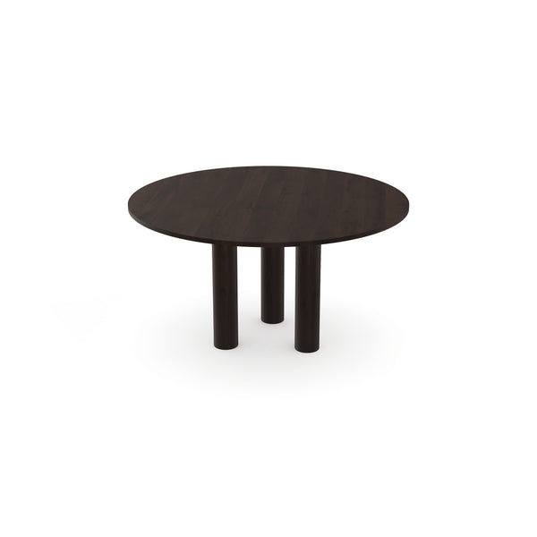 Eiken massief eettafel Walnut Brown 2x - Rond - Columbus walnut brown 2x