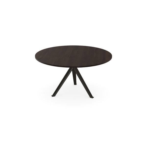 Eiken massief eettafel Walnut Brown 2x - Rond - Stella Donkerbruin