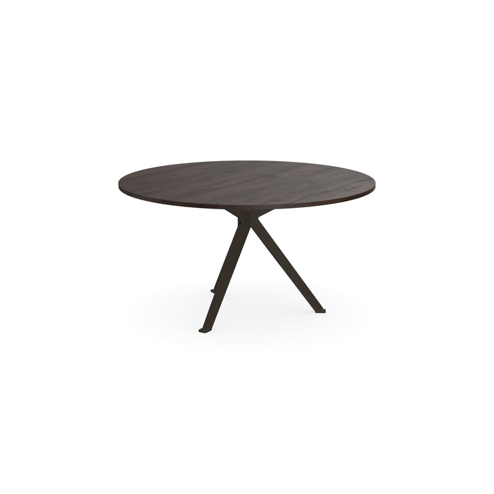 Eiken massief eettafel Walnut Brown 2x - Rond - Stella Donkerbruin - {{ product.type }} - Kas20