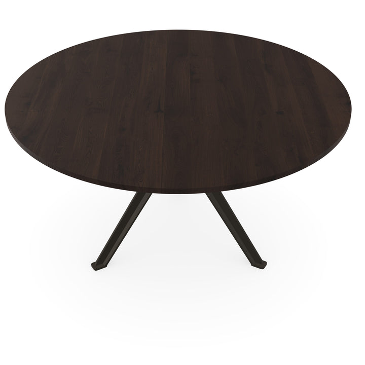 Eiken massief eettafel Walnut Brown 2x - Rond - Stella Donkerbruin - {{ product.type }} - Kas20