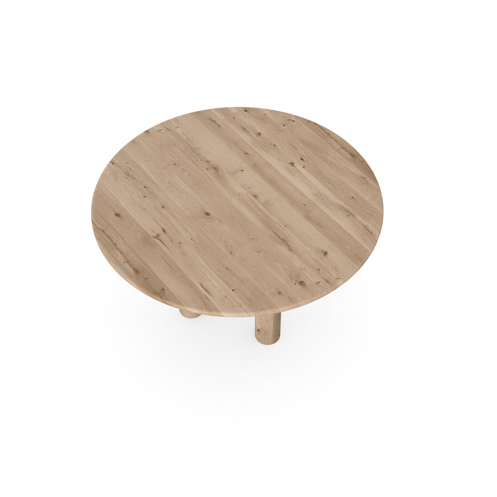 Eiken massief eettafel Naturel - Rond - columbus naturel - {{ product.type }} - Kas20
