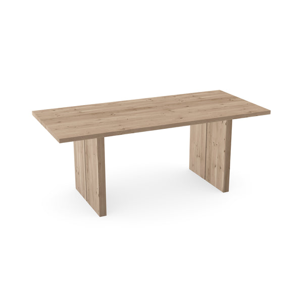Eiken massief eettafel naturel - recht - blok naturel - {{ product.type }} - Kas20