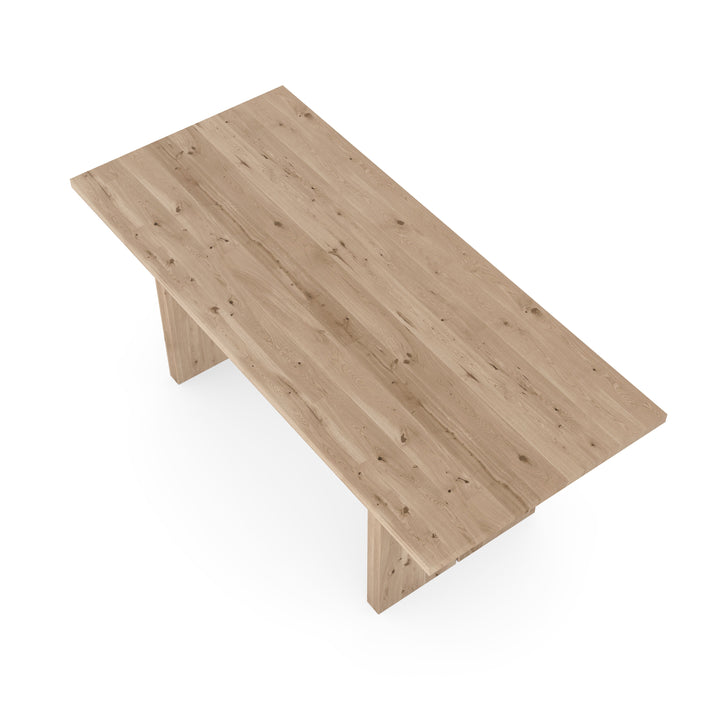 Eiken massief eettafel naturel - recht - blok naturel - {{ product.type }} - Kas20