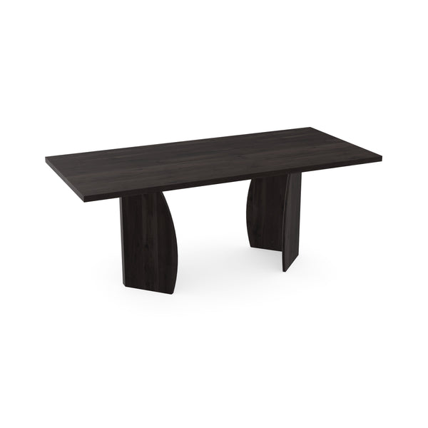 Eiken massief eettafel Black Smoke Intens - Recht - Maan black smoke intens - {{ product.type }} - Kas20