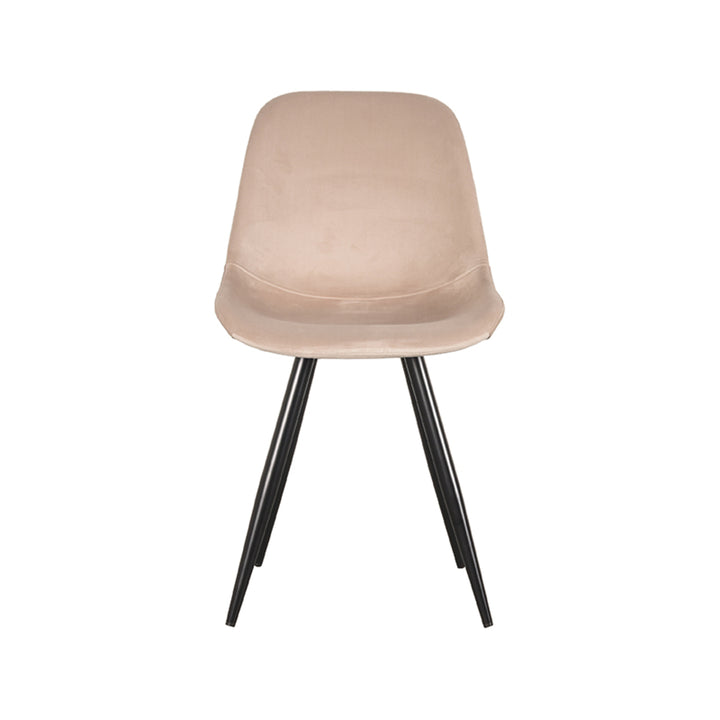 Eetkamerstoel Caspian - Zand - Fluweel (set van 2) - {{ product.type }} - Kas20