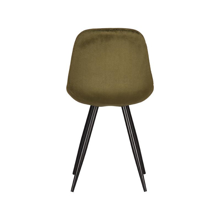 Eetkamerstoel Caspian - Army green - Fluweel (set van 2) - {{ product.type }} - Kas20