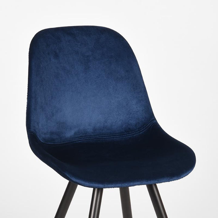 Eetkamerstoel Caspian - Blauw - Fluweel (set van 2) - {{ product.type }} - Kas20