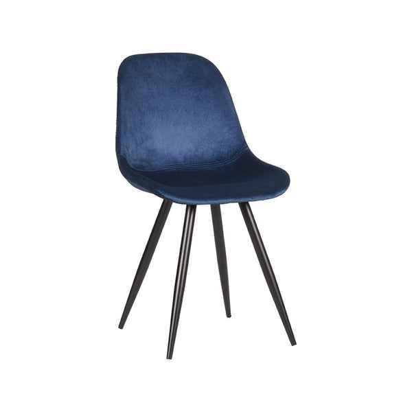 Eetkamerstoel Caspian - Blauw - Fluweel (set van 2) - {{ product.type }} - Kas20
