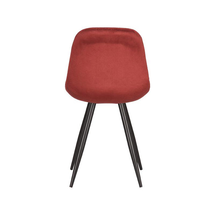 Eetkamerstoel Caspian - Rood - Fluweel (set van 2) - {{ product.type }} - Kas20