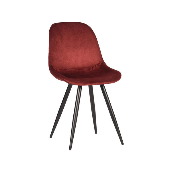 Eetkamerstoel Caspian - Rood - Fluweel (set van 2) - {{ product.type }} - Kas20