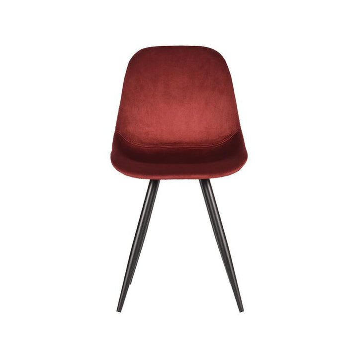 Eetkamerstoel Caspian - Rood - Fluweel (set van 2) - {{ product.type }} - Kas20