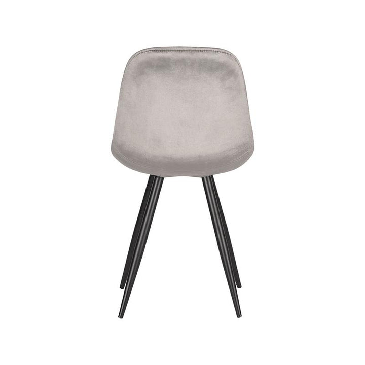 Eetkamerstoel Caspian - Grijs - Fluweel (set van 2) - {{ product.type }} - Kas20
