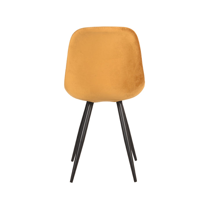 Eetkamerstoel Caspian - Oker - Fluweel (set van 2) - {{ product.type }} - Kas20