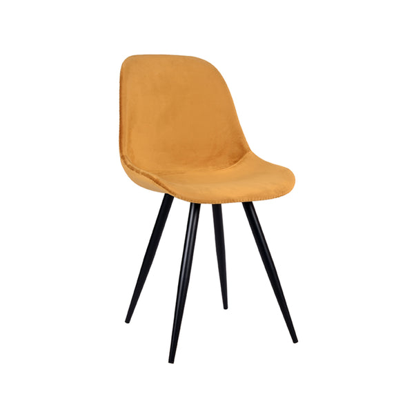Eetkamerstoel Caspian - Oker - Fluweel (set van 2) - {{ product.type }} - Kas20