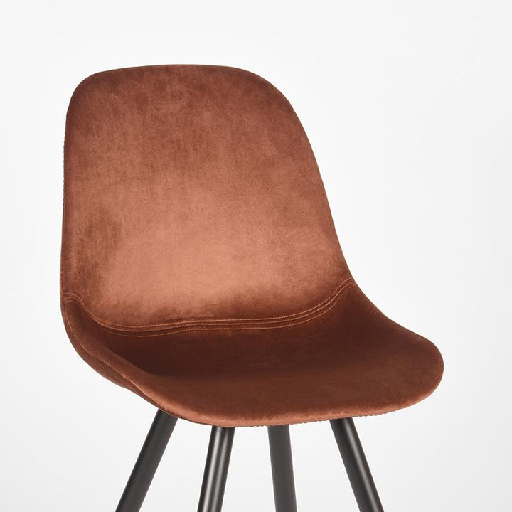 Eetkamerstoel Caspian - Rust - Fluweel (set van 2) - {{ product.type }} - Kas20