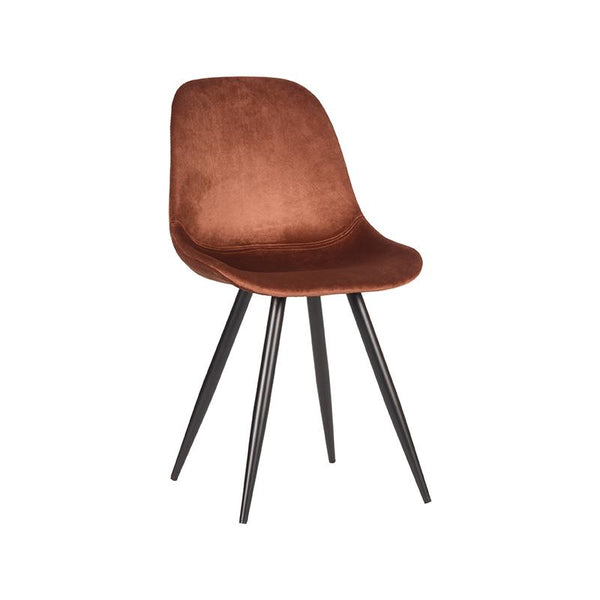 Eetkamerstoel Caspian - Rust - Fluweel (set van 2) - {{ product.type }} - Kas20