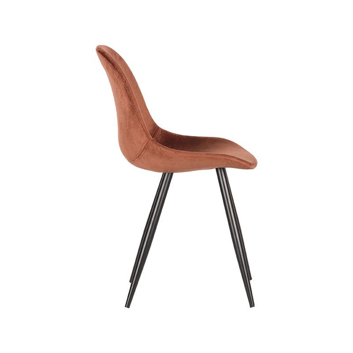 Eetkamerstoel Caspian - Rust - Fluweel (set van 2) - {{ product.type }} - Kas20