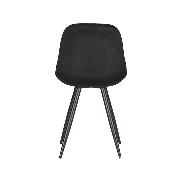 Eetkamerstoel Caspian - Zwart - Fluweel (set van 2) - {{ product.type }} - Kas20