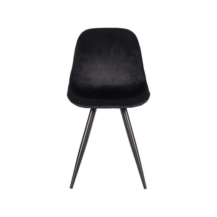 Eetkamerstoel Caspian - Zwart - Fluweel (set van 2) - {{ product.type }} - Kas20