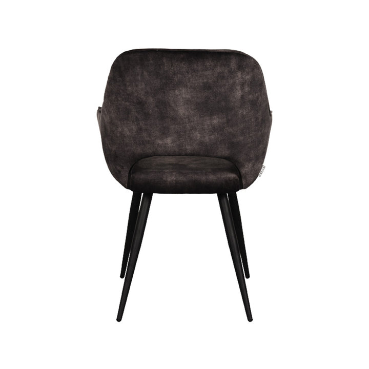 Eetkamerstoel Fabian - Antraciet - Velours (set van 2) - {{ product.type }} - Kas20
