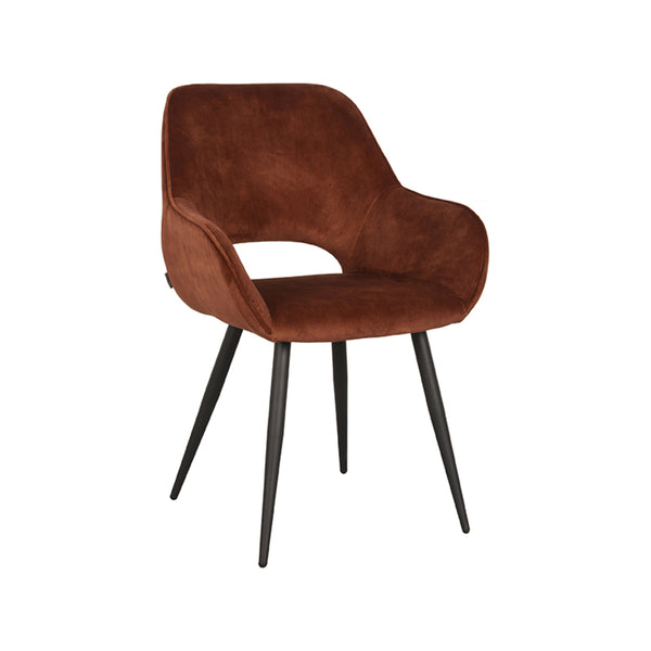 Eetkamerstoel Fabian - Rust - Velours (set van 2) - {{ product.type }} - Kas20