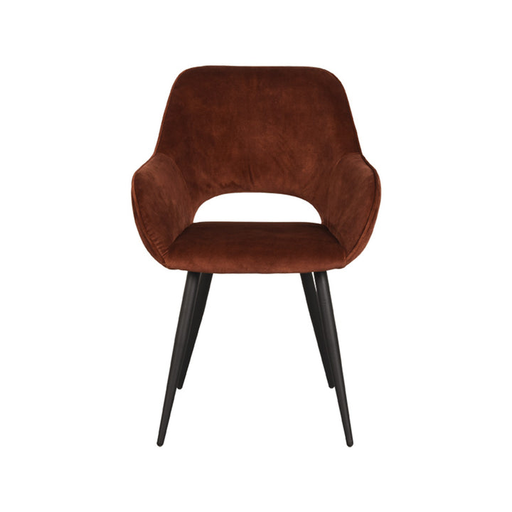Eetkamerstoel Fabian - Rust - Velours (set van 2) - {{ product.type }} - Kas20